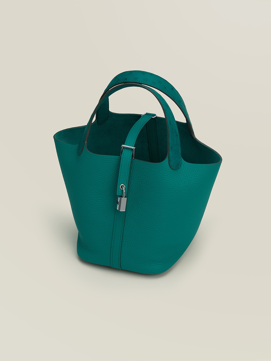 Hermes Picotin Lock 18 Bag In Malachite Clemence Leather